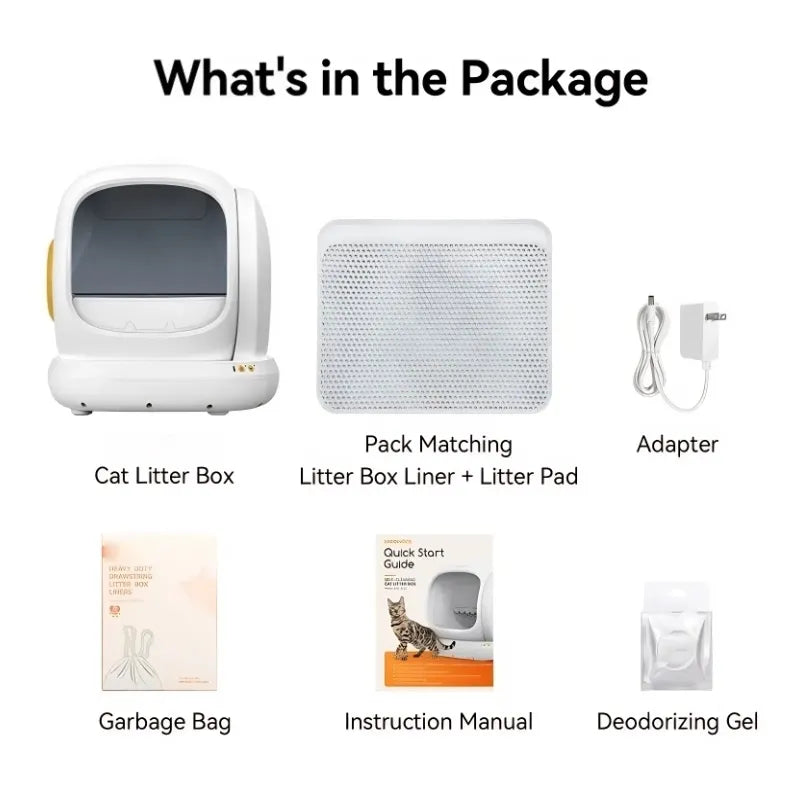 75L Extra-Large Smart Cat Litter Box – Auto Self-Cleaning, Low-Entry Design & Free 3 Bags of Litter!